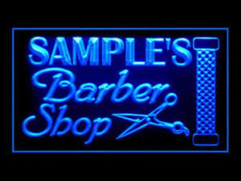 Barber Shop Custom Welcome Open LED Neon Sign